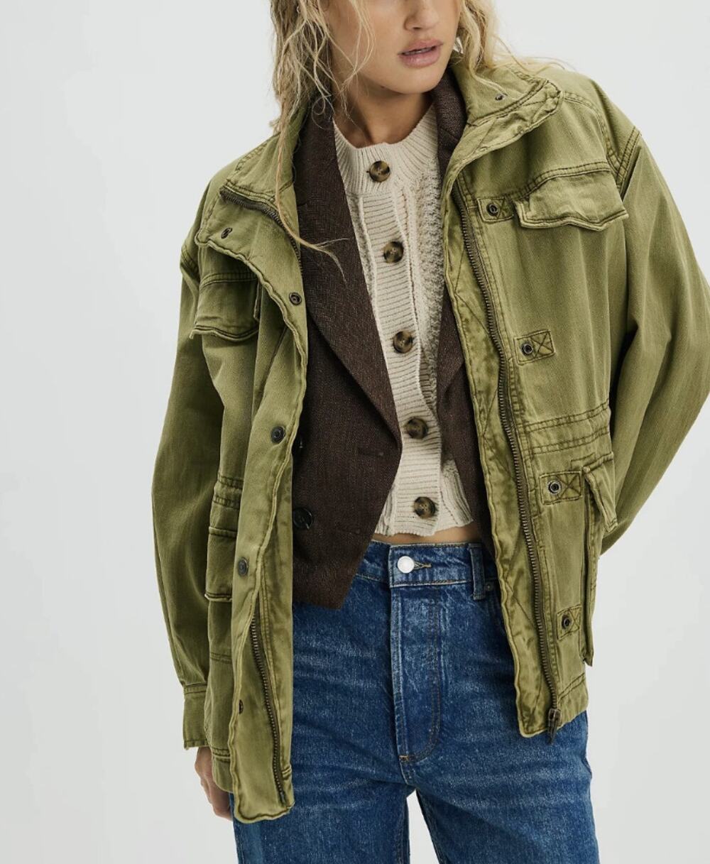 Free People We The Free Arya Utility Jacket Women's Size M Oversized